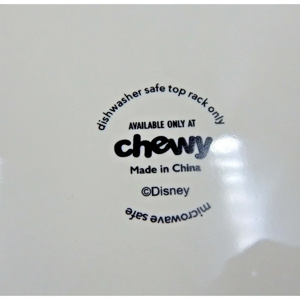 Disney Mickey Mouse Watercolor Silhouette Non-Skid Ceramic Pet Bowl 40 Oz Grey